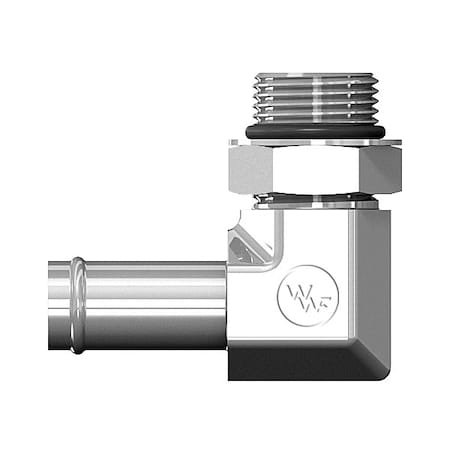 World Wide Fittings Hose Barb to Male O-Ring Boss Adjustable 90 Deg. Elbow 4601X06X08